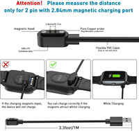 Cable de Carga Magnético para Reloj Inteligente, Cable USB 2.0 de Cobre Puro de 2.84mm 4.0mm 7.62mm, 2 Pines 4 Pines, Venta al Por Mayor de Fábrica