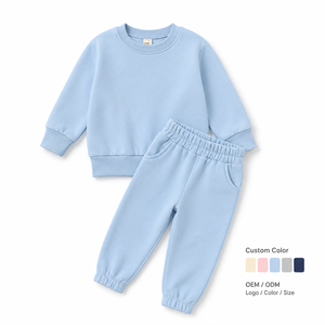 Set Sportivo Personalizzabile per Bambini: Felpa Girocollo e Pantaloni con Tasche Laterali, Vita Elastica, Completo Casual in Due Pezzi - Product Image 2