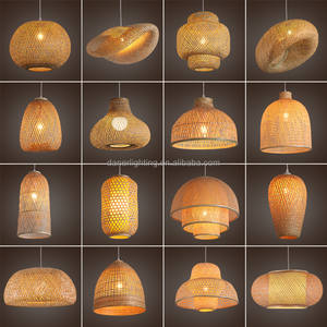 Lampe suspendue en corde tissée de chanvre naturel de Style rustique fait à la main écologique fabriqué à la main en rotin en osier pour Restaurant - Product Image 6