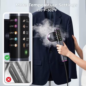 เตารีดไอน้ำแบบดิจิตอล OEM แบบมือถือ พร้อมหัวหมุนได้สำหรับรีดผ้า - Product Image 3