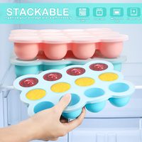 Conteneur de stockage d'aliments pour bébés empilable réutilisable 12 tasses de lait maternel avec couvercle