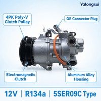 Compresseur de climatisation automatique 5SER09C OE 88310-52550 12V R134a avec embrayage pour Toyota Yaris Vente en gros