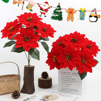 Arrangements floraux de Noël artificiels de haute qualité pour la fête à la maison et la décoration de fleurs d'arbre de fête de Thanksgiving