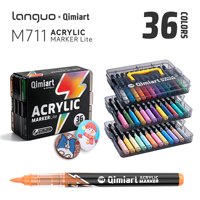 Stylos de peinture acrylique liquide directe PET personnalisés Little Lightning 36 couleurs, système sans encre, marqueurs, ensemble imperméable à séchage rapide pour bricolage