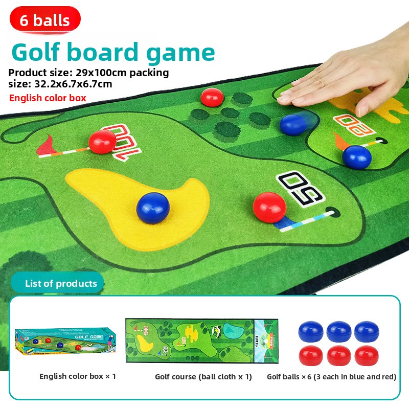 [Color Box] Table Golf - 6 balles (1M de long)