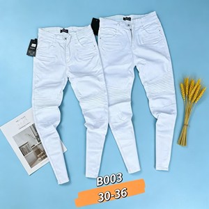 6.98 Dollars GZL007 Size 30-36 <strong>Men</strong> Ripped Slim Fit <strong>Stretch</strong> Jeans Multi Pocket Washed Trousers for Streetwear - Product Image 5