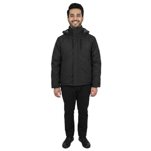 Veste chauffante unisexe pour homme et femme, 100% polyester, fermeture éclair personnalisée, élégante, légère, vêtements d'extérieur, parkas - Product Image 1