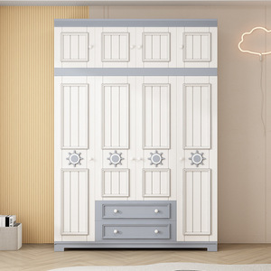 Armadio Piccolo Regolabile in Legno Massello con Design Moderno a Cartoni Animati, Unisex, con Ante in MDF, <span class=keywords><strong>per</strong></span> Camera da Letto e Soggiorno, <span class=keywords><strong>Arredamento</strong></span> <span class=keywords><strong>per</strong></span> la <span class=keywords><strong>Casa</strong></span> - Product Image 2