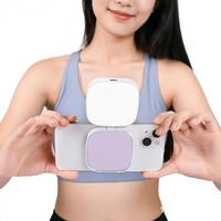 Miroir de Maquillage Portable Pliable avec Lumière d'Appoint à Température de Couleur Réglable et Support Magnétique pour Téléphone pour Selfie et Photographie