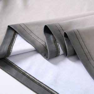 Camiseta de punto con cuello redondo de poliéster 100% para hombre, estampado teñido, suelta, corta de alta calidad - Product Image 5