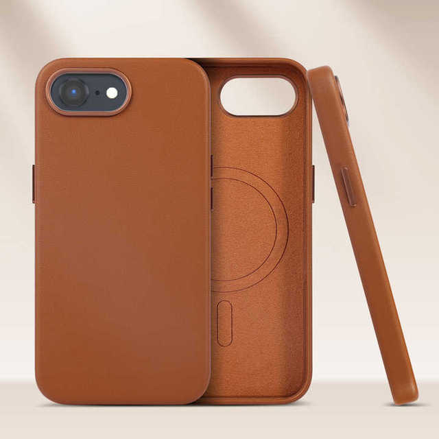 2025 New Design Premium Vegan Leather Phone Cover Full Wrap Case for iPhone 16e New Mobile Phone Cases