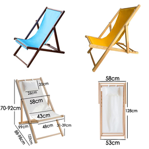 Sedia a <span class=keywords><strong>Sdraio</strong></span> Pieghevole in Legno Personalizzabile con Logo, Disponibile in Arancione, Rosso, Bianco e Giallo, Dimensioni Personalizzabili - Product Image 4
