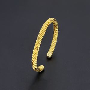 JXX Wholesale Gold Plated Brass Bangle Various Style Chunky <b>Bracelet</b> for Women Fashionable Cuff Bangle - Product Image 6