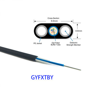 Câble <span class=keywords><strong>optique</strong></span> aérien FTTH de câble à <span class=keywords><strong>fibre</strong></span> monomode GYFXTBY de qualité industrielle à 12 cœurs pour câbles de communication extérieurs/intérieurs - Product Image 2