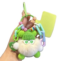 Pendentif en peluche de dessin animé Coal Monster, modèle porte-clés DIY T-088, jouet en peluche mignon, breloque pour sac, sac à dos, téléphone