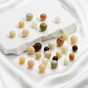 Perles de graines de Bodhi rondes de 9 mm, perles en vrac pour la fabrication de bijoux DIY, vente en gros - Product Image 1