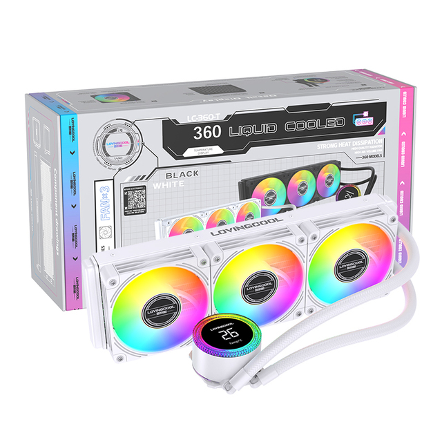 Lovingcool 2024 New Integrated AIO CPU Cooler 360 Liquid Cooling Row with ARGB PWM Fans for Water Cooling in Computer Cases