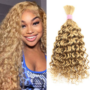 Vente en gros cheveux bruts ondulés tressés en vrac sans trame coiffures #27 tresses bohèmes - Product Image 1