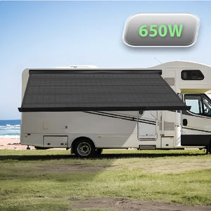 Awnlux 650W CIGSフレキシブルソーラーパネルキャラバンオーニングRV外装アクセサリー電動モーターホームソーラーオーニング - Product Image 1
