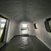 Tente de camping gonflable d'urgence pour l'installation des réfugiés, projet de secours humanitaire, approvisionnement pour les ONG