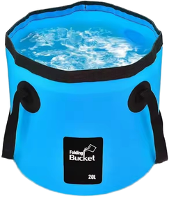 Seau de pêche pliable en PVC avec logo personnalisé, étanche, style tendance, cadre externe pour pique-nique ou camping en plein air - Product Image 1