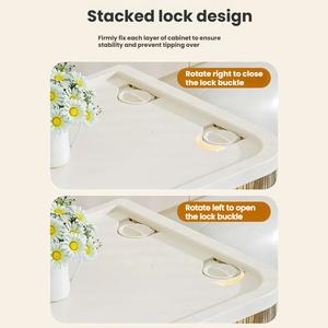 4 lớp rõ ràng nhựa gấp lưu trữ quần áo tủ trẻ em có thể gập lại đồ chơi tổ chức ngăn kéo với bánh xe - Product Image 4