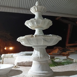 Conception élégante de fontaine décorative moderne de flux d'eau de marbre blanc pour l'application extérieure de jardin de haute qualité à grand prix - Product Image 3