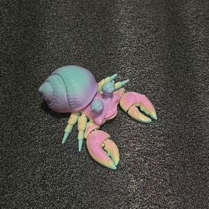 3D in nhựa ẩn sĩ cua đồ chơi với di chuyển khớp cho trẻ em hồ cá cảnh quan hoặc quà tặng - Product Image 5