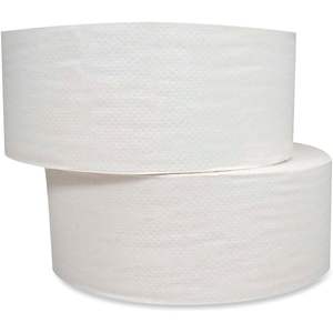 GEN 202 Jumbo JRT Papier toilette 9 pouces de diamètre, 12 rouleaux (paquet de 1), doux et résistant, 2 plis, en bambou avec points en relief - Product Image 3