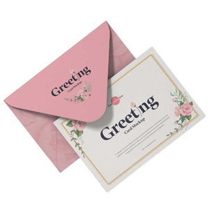 Custom Printing Recordable Shape Small Recyclable Blank Gift Greeting Thank You Card with Envelope