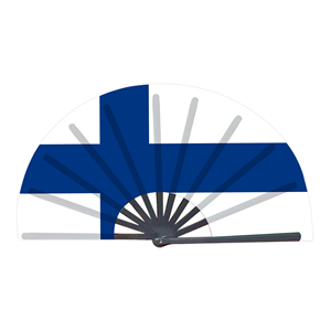 Abanicos Plegables de Bambú con la Bandera de Finlandia al por Mayor, Abanico de Mano para Carnaval, Boda, Festival, Fiesta, Agencia de Viajes - Product Image 5