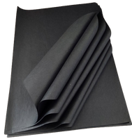 Papier de soie noir avec logo personnalisé, papier d'emballage recyclé pour les fleurs et l'emballage des fleuristes