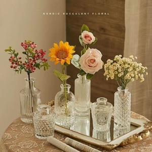 Vaso in Vetro Trasparente Mini Retrò Europeo all'Ingrosso, Decorazione per Casa e Matrimonio, Creativo per Composizioni Floreali Idroponiche - Product Image 2