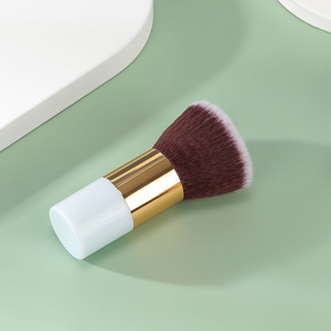 Grand <span class=keywords><strong>pinceau</strong></span> à poudre <span class=keywords><strong>Kabuki</strong></span>, moelleux et dense, en fibres synthétiques PBT, végétalien et sans cruauté, avec manche carré, personnalisable OEM - Product Image 2