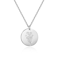 Collier de plaque signalétique en argent de vente chaude bijoux personnalisés