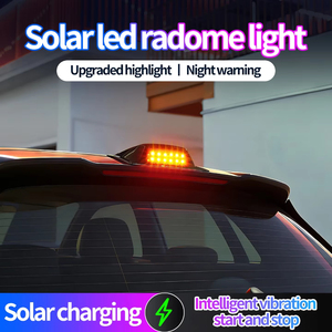 Lampes décoratives LED solaires pour toit de voiture, avec couvercle LiDAR, anti-collision arrière, clignotantes, et feux de navigation. - Product Image 4