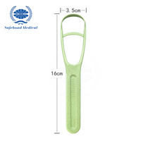 Brosse de nettoyage de revêtement de langue en paille de blé colorée écologique de haute qualité, nettoyeur de langue pour lutter contre la mauvaise haleine, grattoir de langue