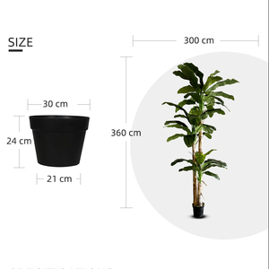 Árbol de Plátano <span class=keywords><strong>Artificial</strong></span> LUYI de 360 cm de Altura, Plantas Artificiales Grandes para Interiores, Plantas Artificiales en Maceta para Decoración de Interiores de Centros Comerciales y Hoteles - Product Image 5