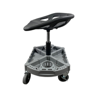 Tabouret roulant pneumatique réglable en hauteur, capacité 300 lb, siège de mécanicien robuste avec plateau de rangement pour réparation automobile
