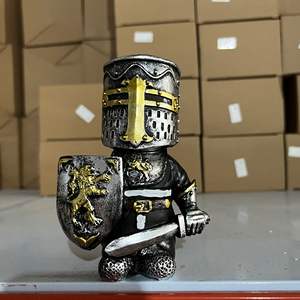 Caballero gnomos guardia europeo medieval guardia armadura Caballero pintado a mano resina escultura estatua decoración del hogar jardín al aire libre - Product Image 6