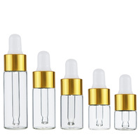 Transparent Ambre Mini Petit Voyage Compte-gouttes En Verre 1ml 2ml 3ml 5ml Huile Essentielle Échantillon Bouteille Flacons pour Voyager