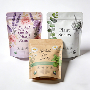 Sacchetto Personalizzabile in Plastica Termosaldata <span class=keywords><strong>per</strong></span> Semi di Canapa da Giardino, Fornitura di Fabbrica <span class=keywords><strong>per</strong></span> Coltivazione Biologica e Uso Agricolo - Product Image 1