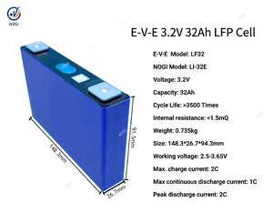 Grade A EV E LF32 3.2V LiFePO4 Batterij 32Ah Prismatische Lithium-Ion Batterijen 2C Snelladen LFP Batterijcel - Product Image 2