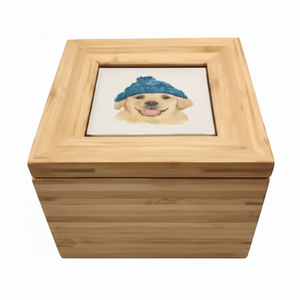 Urnes de crémation en bois faites à la main de style américain de haute qualité pour les cendres de chat et de chien Urnes funéraires en gros pour animaux de compagnie - Product Image 1