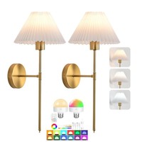 Lampe murale décorative de luxe pour intérieur, LED rechargeable sans fil, moderne, avec télécommande, pour couloir, chambre à coucher, chevet