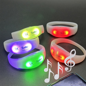 音楽活性化LEDブレスレットハロウィーングローデコレーションパーティー用品卒業とラマダンライトアップリストバンド - Product Image 1