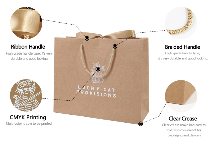 Accept different size shopping paper gift bag with tissue paper