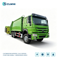 Nouveau camion à ordures compacteur arrière Howo 6x4 12M³ 340HP Euro 6, camion à ordures de grande taille, compacteur de déchets Howo