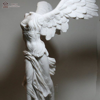 Statue de la déesse de la victoire de Samothrace en marbre grec grandeur nature TREVI pour décoration extérieure