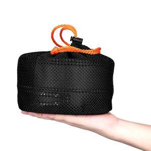 Pots légers poêle à frire théière Kit sac en maille conception Portable voyage Camping pique-nique ensemble d'ustensiles de cuisine antiadhésifs - Product Image 5